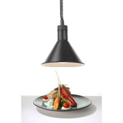Závěsná výhřevná lampa s nastavitelnou výškou, kuželová, HENDI, Černá, 230V/250W, ⌀275x(H)250mm | 273845